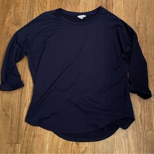 Navy Blue 3/4 Sleeve Light Summer Sweater